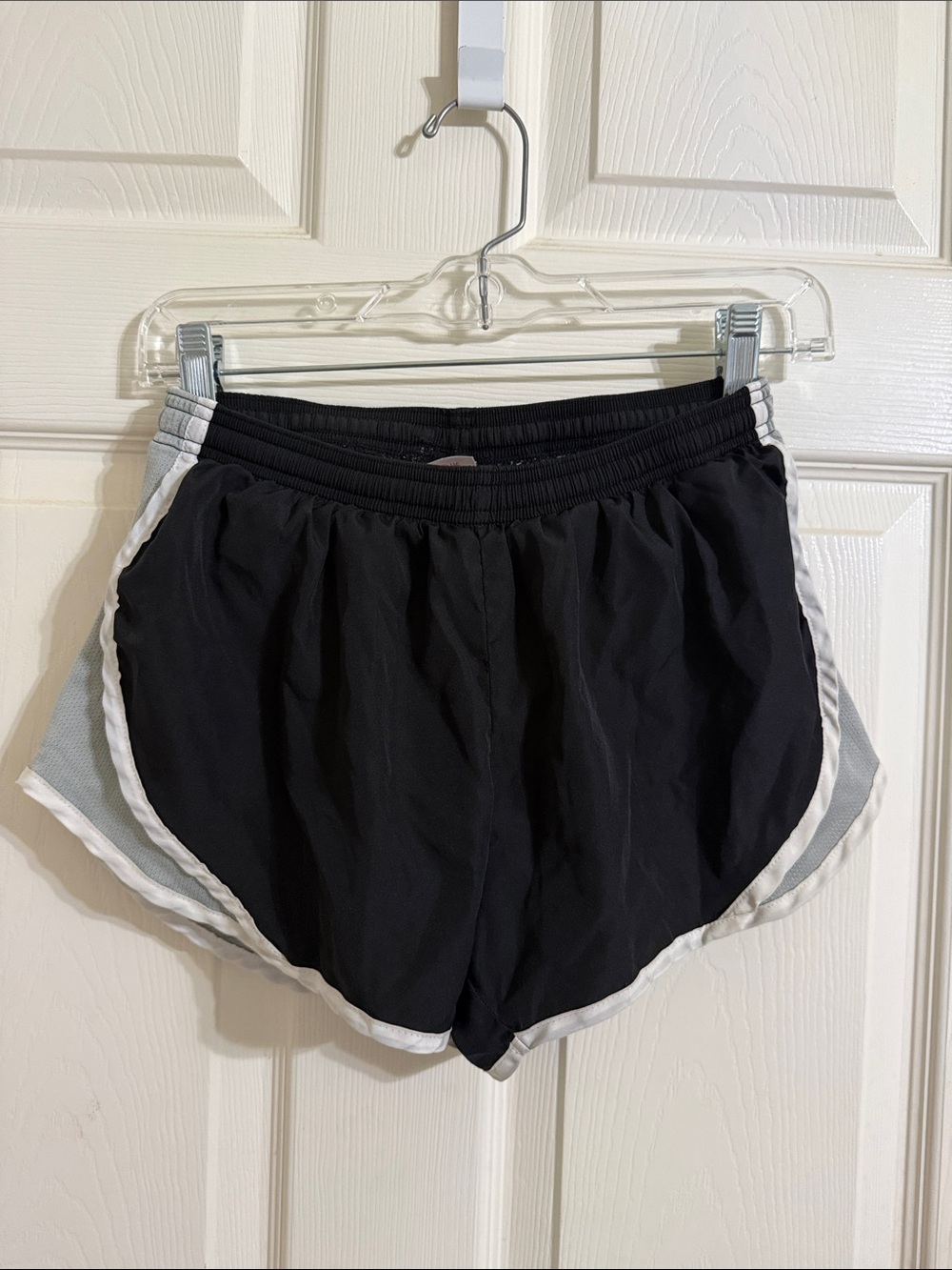 Soffe Black Athletic Shorts with White Trim